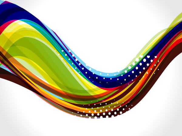 Abstract Colorful Wave Background