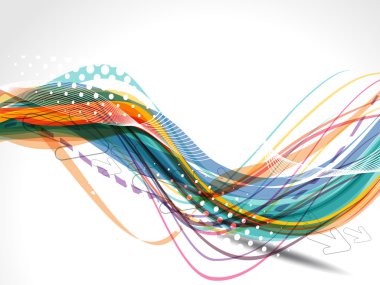 vektör renkli dalga geçmiş