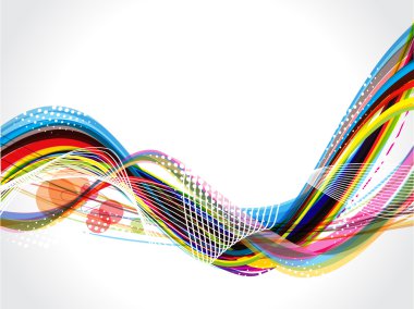 renkli vektör dalga geçmiş