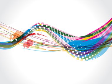 renkli noktalı dalga geçmiş