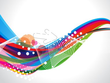 soyut renkli dalga ile dotts