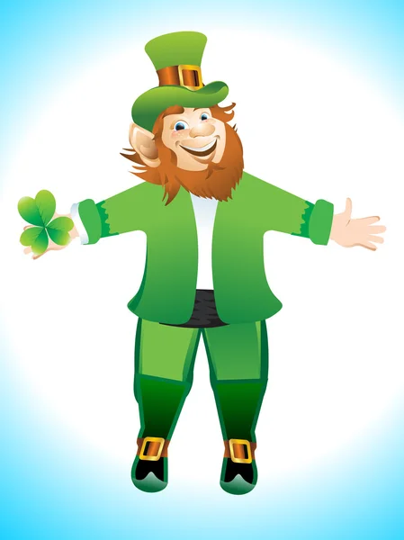 Leprechaun Cartoon — Stock Vector