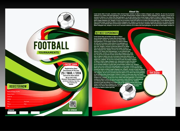 Шаблон футбольного флаера — стоковый вектор