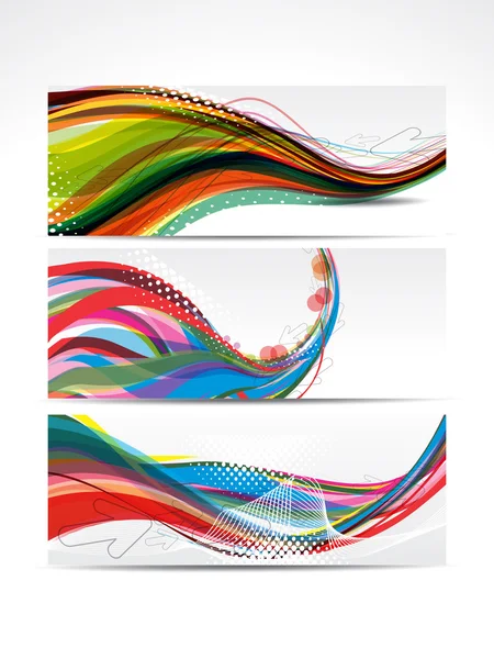 Banner de onda colorido abstracto — Archivo Imágenes Vectoriales