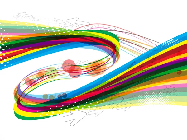 Fondo de onda colorido con flecha — Archivo Imágenes Vectoriales