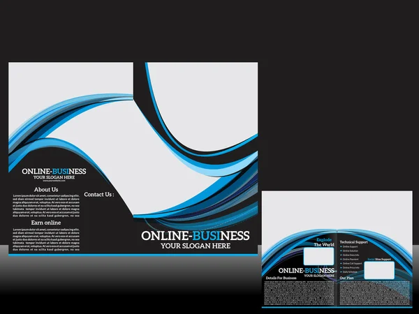 Brochure d'entreprise Bi Fold — Image vectorielle