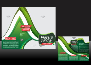 Tri-fold golf broşür tasarımı