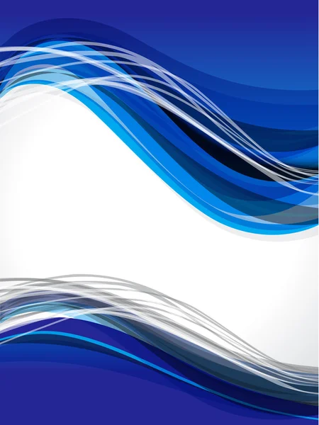Abstraktní modrá vlna pozadí — Stockový vektor