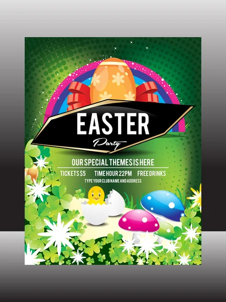 Paskalya günü el ilanı tasarımı — Stok Vektör