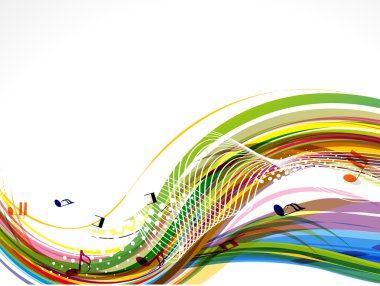 renkli müzik dalgası arka plan