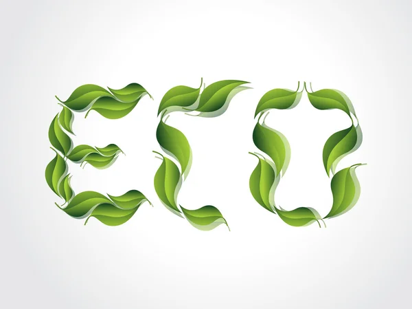Eco Leaf Background — Stock Vector