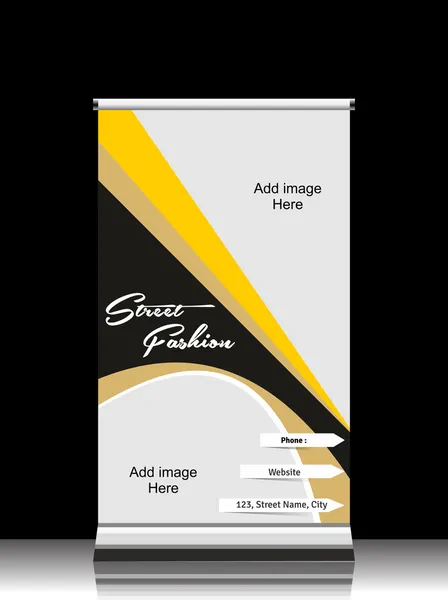 Vector Fashion Roll Up Banner — Stock Vector