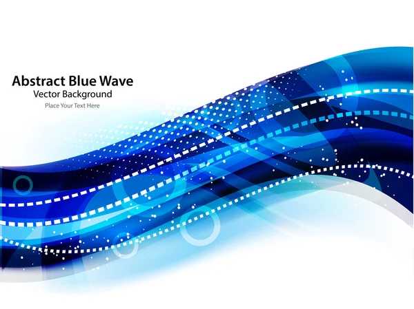 Abstract blue wave background — Stock Vector