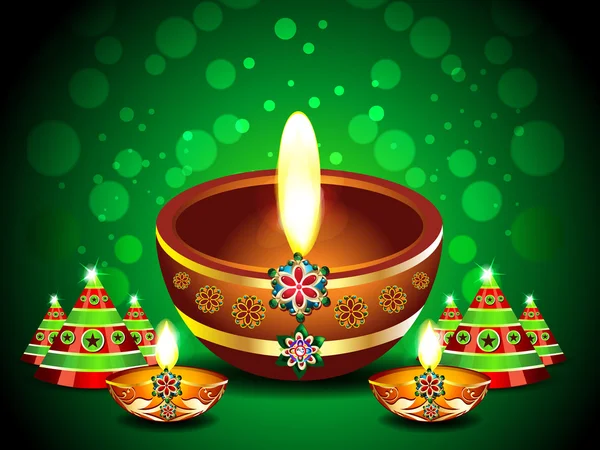 Gelukkige diwali achtergrond — Stockvector