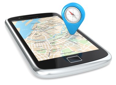Smartphone gps, işaretçi.