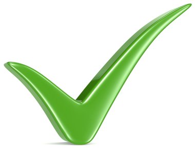 Yeşil onay işareti.