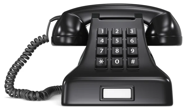 Black telephone. — Stock Photo, Image