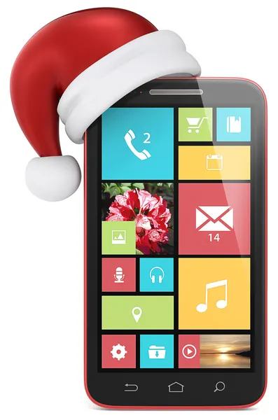 Christmas Phone. — Stock Photo, Image