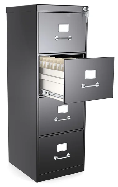 Black File Cabinet. — Stock Photo, Image