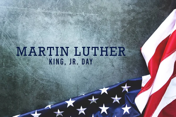 Martin Luther King Day Anniversary Bandera Estadounidense Sobre Fondo Abstracto — Foto de Stock