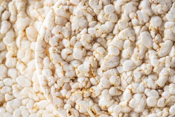 Crispy rice crackers close up.