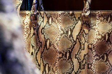 Yılan derisi arka planı genelde moda çantaları yapımında kullanılır..