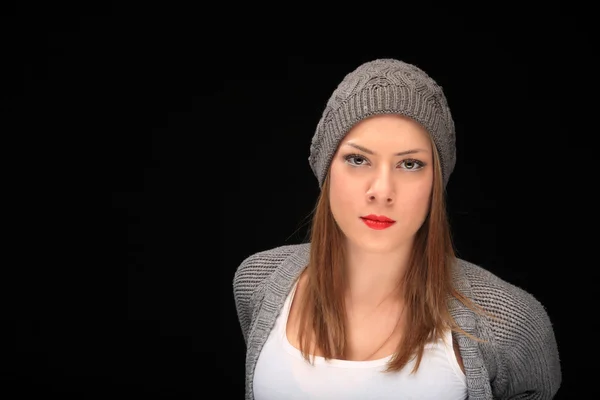 Bonita chica con gorra — Foto de Stock