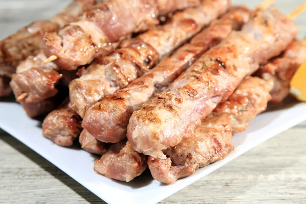 Brochetas de cerdo — Foto de Stock