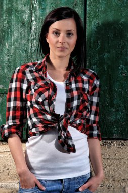 young girl with jean