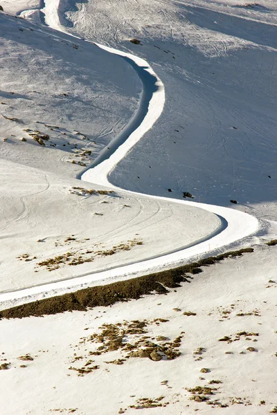 Strada con neve — Foto Stock