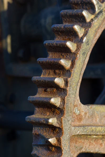 Old rusted gear in a port — Stock Photo, Image