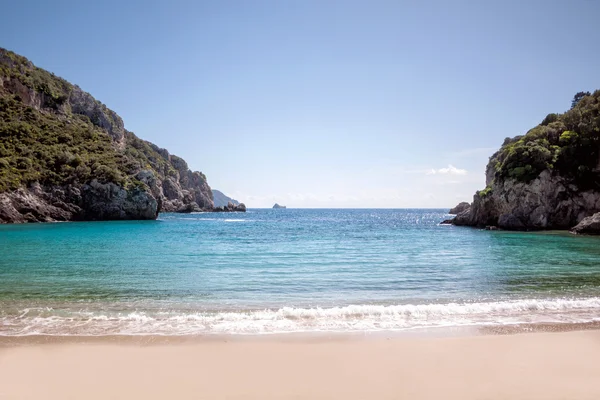 Vackra stranden i Korfu — Stockfoto