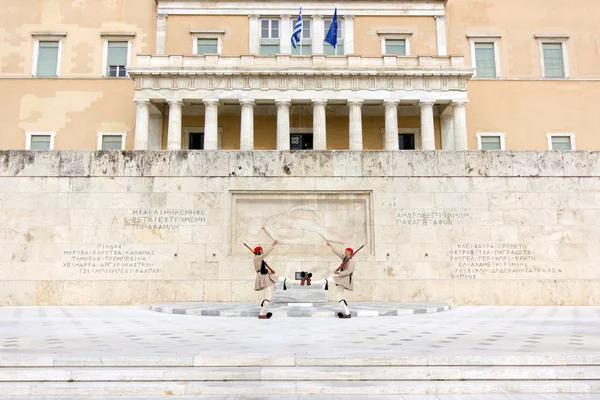 Guardias presidenciales en Atenas — Foto de Stock