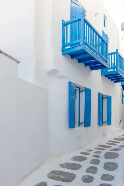 Biały dom w Mykonos — Zdjęcie stockowe
