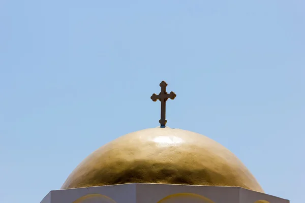 Rood top of a church with cross — Stock Photo, Image
