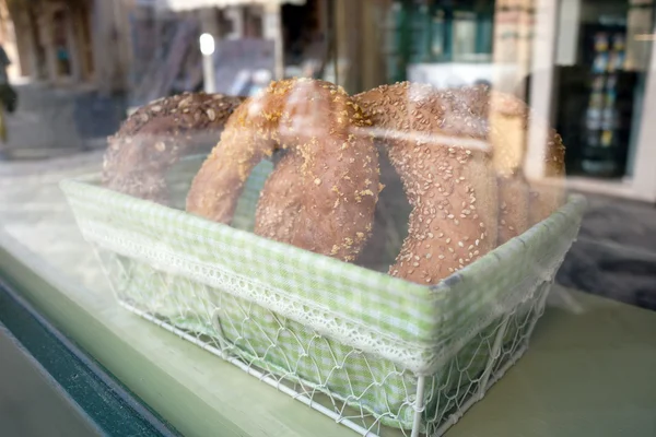 Bread on basket — Stock Photo, Image