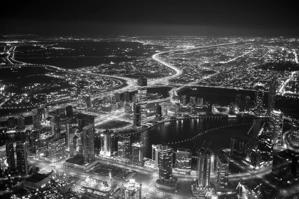 Dubai Uae Dezembro 2017 Cidade Dubai Noite Vista Burj Khalifa — Fotografia de Stock