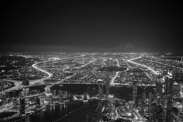 Dubai Eau Diciembre 2017 Ciudad Dubai Por Noche Vista Desde —  Fotos de Stock