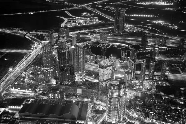 Dubai Eau Diciembre 2017 Ciudad Dubai Por Noche Vista Desde — Foto de Stock