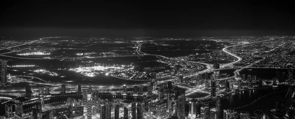 Dubai Eau Diciembre 2017 Ciudad Dubai Por Noche Vista Desde —  Fotos de Stock