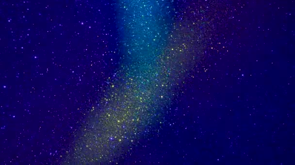 Lichtstrahlen Unterschiedlicher Farben Blinken Auf Einem Glänzenden Hintergrund — Stockvideo