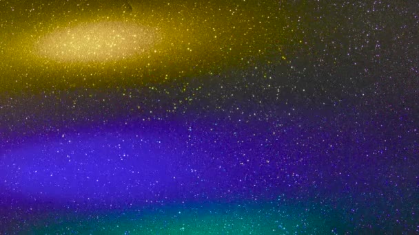 Koyu Statik Arka Planda Farklı Renklerde Parlayan Işıklar Gece Yıldızlı — Stok video