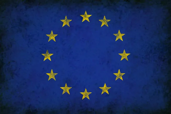 Bandiera Grunge Europa — Foto Stock