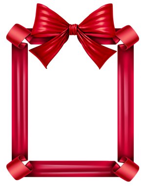 Red Ribbon And Bow Frame