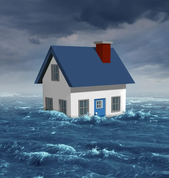 Huisoverstroming — Stockfoto
