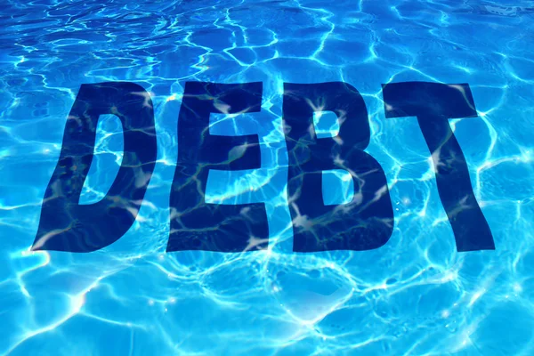 溺水的债务 — 图库照片