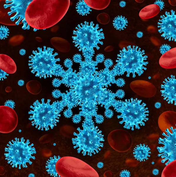 Wirus grypy zima — Zdjęcie stockowe