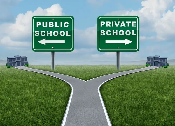 Public And Private School Choice — Stock Image Public And Private School Choice Stock Image