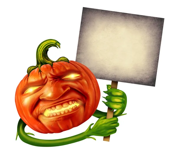 Голова тыквы на Хэллоуин — стоковое фото