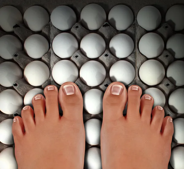 Walking On Eggs — Stock Photo, Image